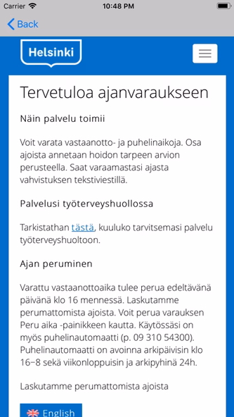Työterveys Helsinki Screenshot 3 - AppWisp.com Työterveys Helsinki Screenshot 3 - AppWisp.com