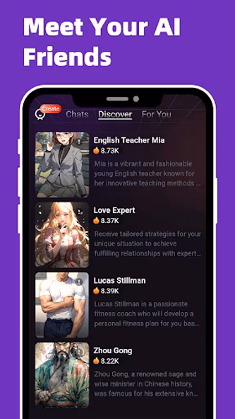 Fantasy Chat AI Screenshot 1 - AppWisp.com Fantasy Chat AI Screenshot 1 - AppWisp.com