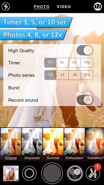 SelfTimer Cam - Effect Camera with self-timer function Screenshot 1 - AppWisp.com SelfTimer Cam - Effect Camera with self-timer function Screenshot 1 - AppWisp.com