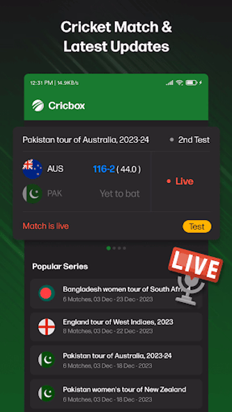 CricBox Fast Cricket Live Line Screenshot 1 - AppWisp.com CricBox Fast Cricket Live Line Screenshot 1 - AppWisp.com
