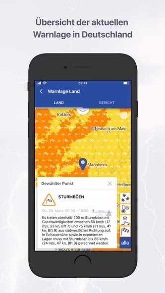 DWD WarnWetter Screenshot 2 - AppWisp.com DWD WarnWetter Screenshot 2 - AppWisp.com