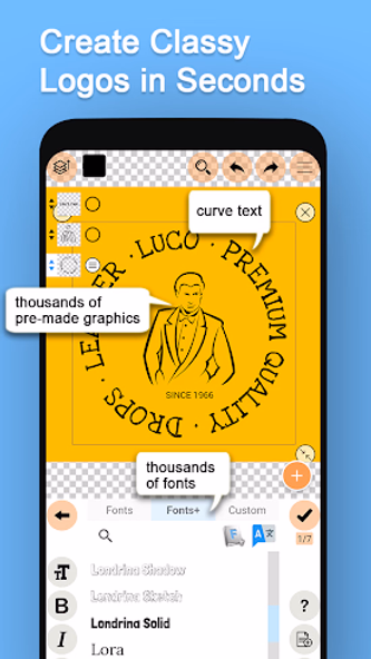 Logo Maker Plus - Logo Creator Screenshot 1 - AppWisp.com Logo Maker Plus - Logo Creator Screenshot 1 - AppWisp.com