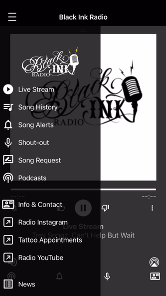 Black Ink Radio Screenshot 2 - AppWisp.com Black Ink Radio Screenshot 2 - AppWisp.com