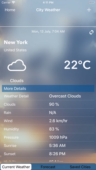 World Weather Instant Forecast Screenshot 1 - AppWisp.com World Weather Instant Forecast Screenshot 1 - AppWisp.com