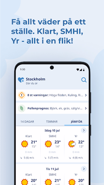 Klart - Väder Screenshot 2 - AppWisp.com