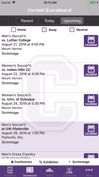 Cornell College Ram Athletics Screenshot 3 - AppWisp.com Cornell College Ram Athletics Screenshot 3 - AppWisp.com