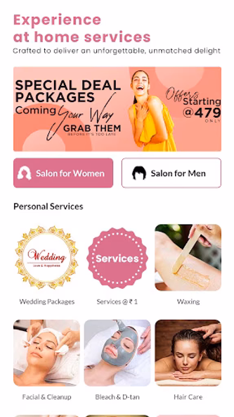 Swagmee Salon Services at Home Screenshot 1 - AppWisp.com