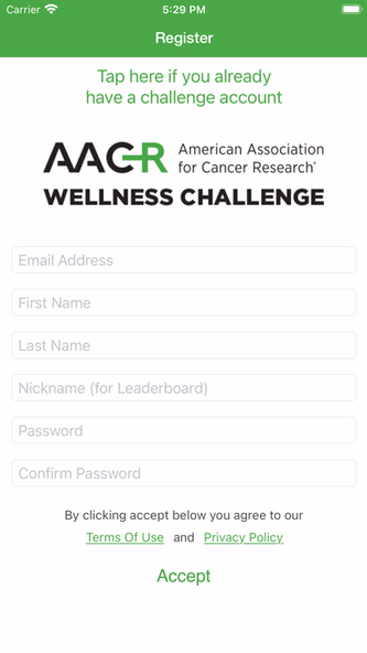 AACR Wellness Challenge Screenshot 2 - AppWisp.com AACR Wellness Challenge Screenshot 2 - AppWisp.com