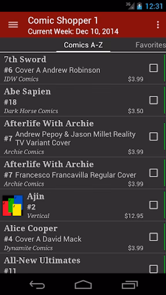 Comic Shopper 1 Screenshot 3 - AppWisp.com Comic Shopper 1 Screenshot 3 - AppWisp.com