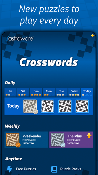 Astraware Crosswords Screenshot 4 - AppWisp.com Astraware Crosswords Screenshot 4 - AppWisp.com