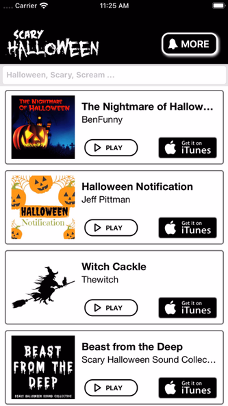 Halloween Ringtones for iPhone Screenshot 1 - AppWisp.com Halloween Ringtones for iPhone Screenshot 1 - AppWisp.com