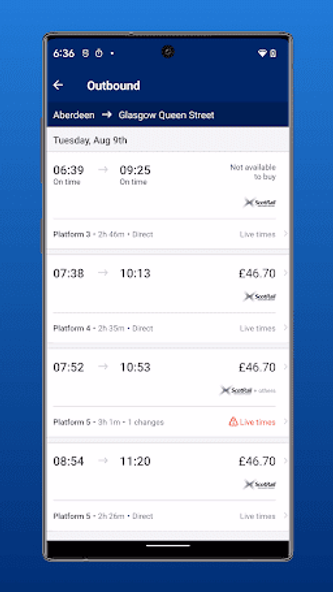 ScotRail Train Times & Tickets Screenshot 2 - AppWisp.com ScotRail Train Times & Tickets Screenshot 2 - AppWisp.com