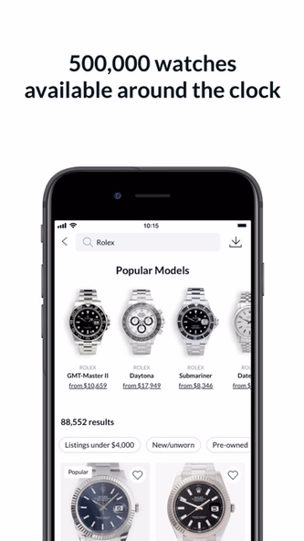 Chrono24 | Luxury Watch Market Screenshot 1 - AppWisp.com Chrono24 | Luxury Watch Market Screenshot 1 - AppWisp.com