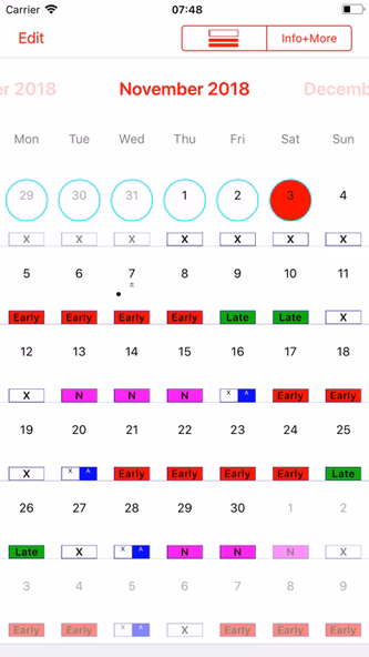 Roster-Calendar Screenshot 1 - AppWisp.com Roster-Calendar Screenshot 1 - AppWisp.com