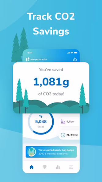 eco pedometer : step counter Screenshot 2 - AppWisp.com eco pedometer : step counter Screenshot 2 - AppWisp.com