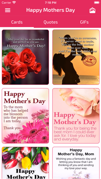 Mother's Day Wishes & Cards Screenshot 1 - AppWisp.com Mother's Day Wishes & Cards Screenshot 1 - AppWisp.com
