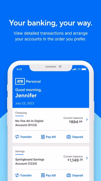 ATB Personal - Mobile Banking Screenshot 1 - AppWisp.com ATB Personal - Mobile Banking Screenshot 1 - AppWisp.com