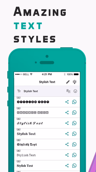 Stylish Text - Fonts Keyboard Screenshot 3 - AppWisp.com Stylish Text - Fonts Keyboard Screenshot 3 - AppWisp.com