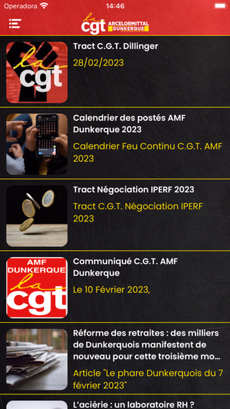 CGT AMF DUNKERQUE Screenshot 1 - AppWisp.com CGT AMF DUNKERQUE Screenshot 1 - AppWisp.com