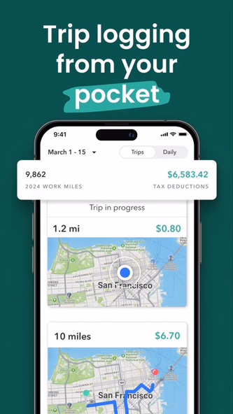 Mileage Tracker by Everlance Screenshot 3 - AppWisp.com Mileage Tracker by Everlance Screenshot 3 - AppWisp.com