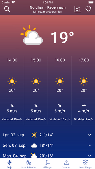 DMI Vejr Screenshot 1 - AppWisp.com DMI Vejr Screenshot 1 - AppWisp.com