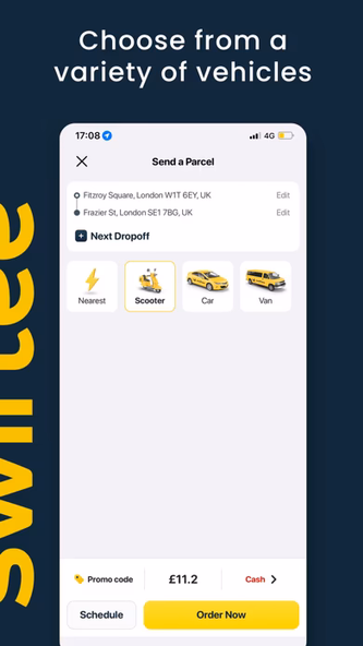 Swiftee: Instant Courier Screenshot 3 - AppWisp.com Swiftee: Instant Courier Screenshot 3 - AppWisp.com