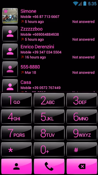 Dialer Theme Gloss Black Pink Screenshot 2 - AppWisp.com Dialer Theme Gloss Black Pink Screenshot 2 - AppWisp.com