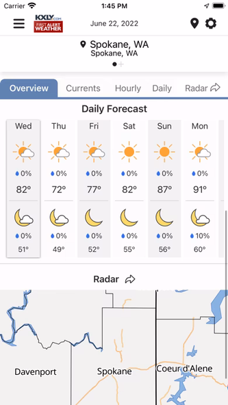 KXLY Weather Screenshot 4 - AppWisp.com KXLY Weather Screenshot 4 - AppWisp.com