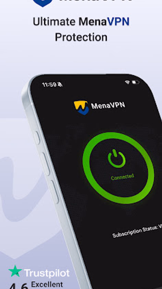 Mena VPN: Unlimited fast proxy Screenshot 1 - AppWisp.com Mena VPN: Unlimited fast proxy Screenshot 1 - AppWisp.com