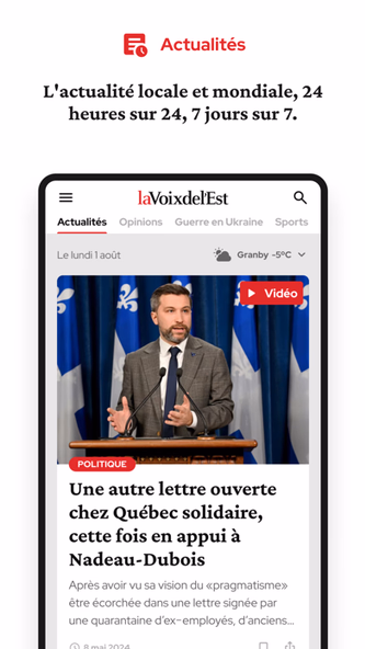 La Voix de l'Est Screenshot 2 - AppWisp.com La Voix de l'Est Screenshot 2 - AppWisp.com