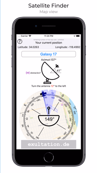 Satellite Finder (Pro) Screenshot 2 - AppWisp.com Satellite Finder (Pro) Screenshot 2 - AppWisp.com
