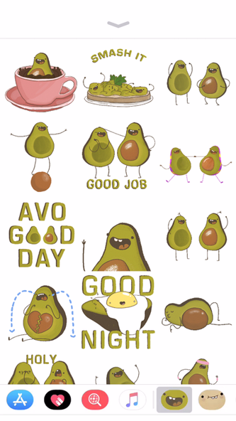 Avocado Stickers Screenshot 2 - AppWisp.com Avocado Stickers Screenshot 2 - AppWisp.com