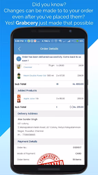 Grabcery - Grocery Delivery Ap Screenshot 4 - AppWisp.com Grabcery - Grocery Delivery Ap Screenshot 4 - AppWisp.com