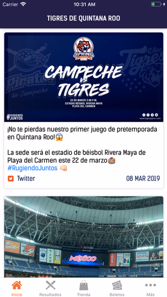 Tigres de Quintana Roo Screenshot 1 - AppWisp.com Tigres de Quintana Roo Screenshot 1 - AppWisp.com