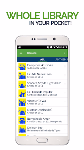 FanChants: Tigres Fans Songs & Screenshot 1 - AppWisp.com FanChants: Tigres Fans Songs & Screenshot 1 - AppWisp.com