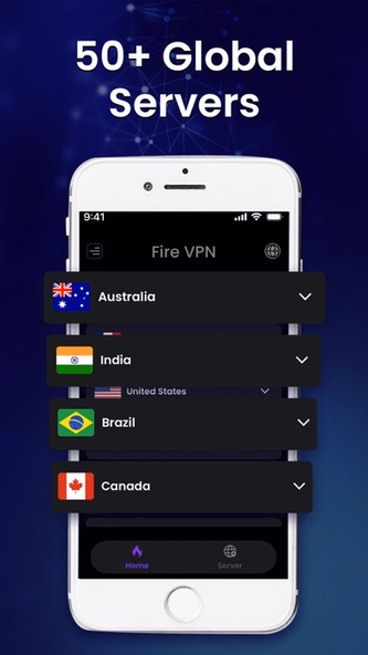 Fire VPN: Fast, Safe, Private Screenshot 3 - AppWisp.com