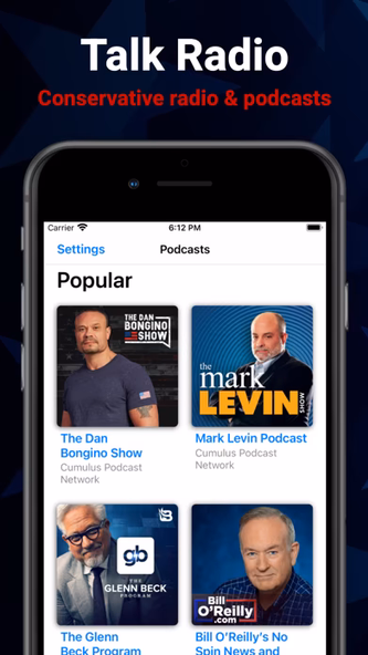 Conservative Talk Radio Screenshot 1 - AppWisp.com Conservative Talk Radio Screenshot 1 - AppWisp.com