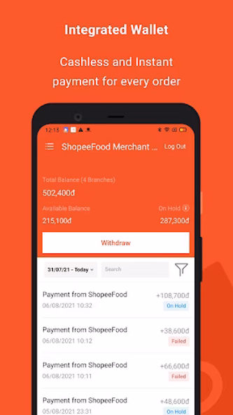 ShopeeFood - Đối Tác Nhà Hàng Screenshot 4 - AppWisp.com ShopeeFood - Đối Tác Nhà Hàng Screenshot 4 - AppWisp.com