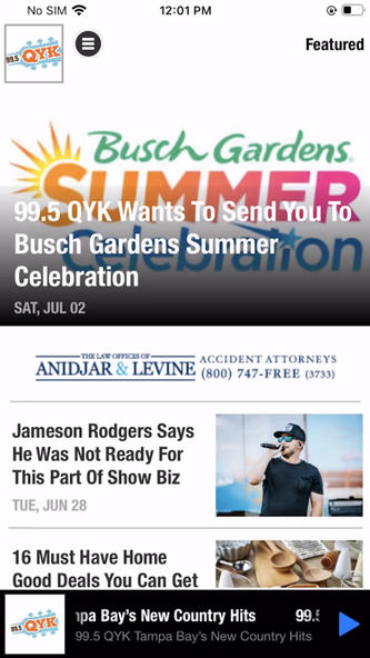 99.5 QYK Screenshot 2 - AppWisp.com 99.5 QYK Screenshot 2 - AppWisp.com