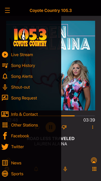 105.3 Coyote Country Screenshot 2 - AppWisp.com 105.3 Coyote Country Screenshot 2 - AppWisp.com