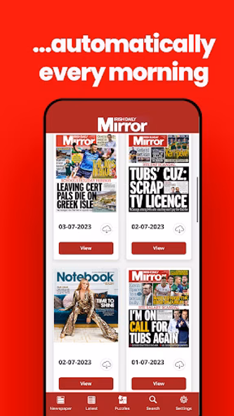 Irish Daily Mirror Newspaper Screenshot 2 - AppWisp.com Irish Daily Mirror Newspaper Screenshot 2 - AppWisp.com