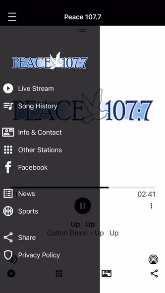 Peace 107:7 Screenshot 2 - AppWisp.com Peace 107:7 Screenshot 2 - AppWisp.com