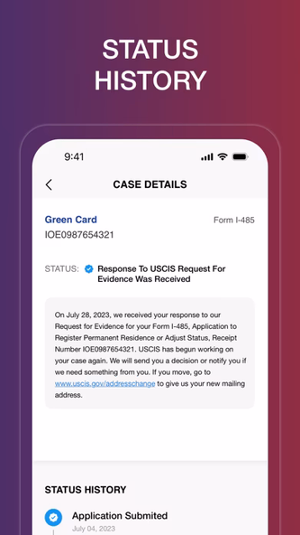 Case Tracker for USCIS Cases Screenshot 2 - AppWisp.com Case Tracker for USCIS Cases Screenshot 2 - AppWisp.com