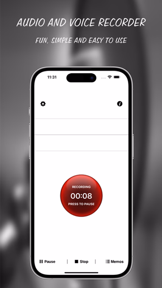 Voice Recorder – Voice Memos Screenshot 1 - AppWisp.com Voice Recorder – Voice Memos Screenshot 1 - AppWisp.com