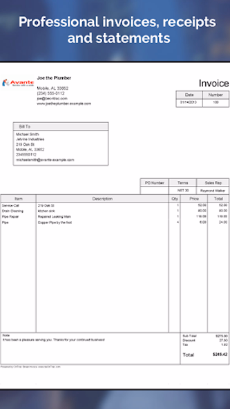 Street Invoice Screenshot 4 - AppWisp.com Street Invoice Screenshot 4 - AppWisp.com