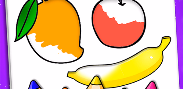 Fruits Coloring Book & Drawing Header - AppWisp.com