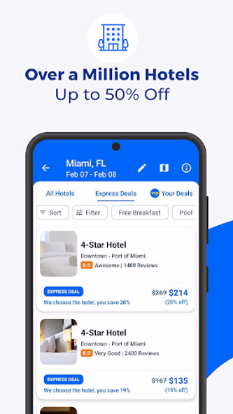 Priceline: Hotel, Flight & Car Screenshot 2 - AppWisp.com Priceline: Hotel, Flight & Car Screenshot 2 - AppWisp.com