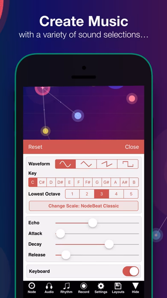 NodeBeat: Playful Music Screenshot 4 - AppWisp.com NodeBeat: Playful Music Screenshot 4 - AppWisp.com