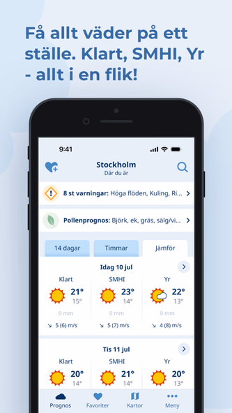Klart - Väder Screenshot 2 - AppWisp.com Klart - Väder Screenshot 2 - AppWisp.com