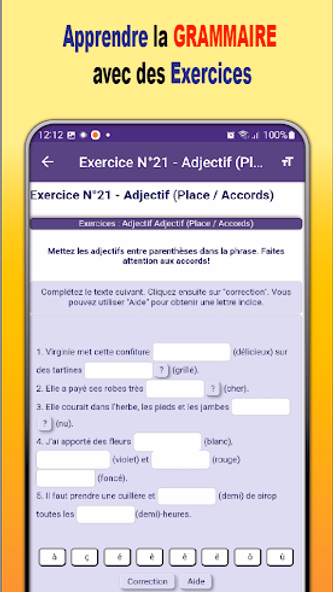 Grammaire Français + Exercices Screenshot 4 - AppWisp.com Grammaire Français + Exercices Screenshot 4 - AppWisp.com